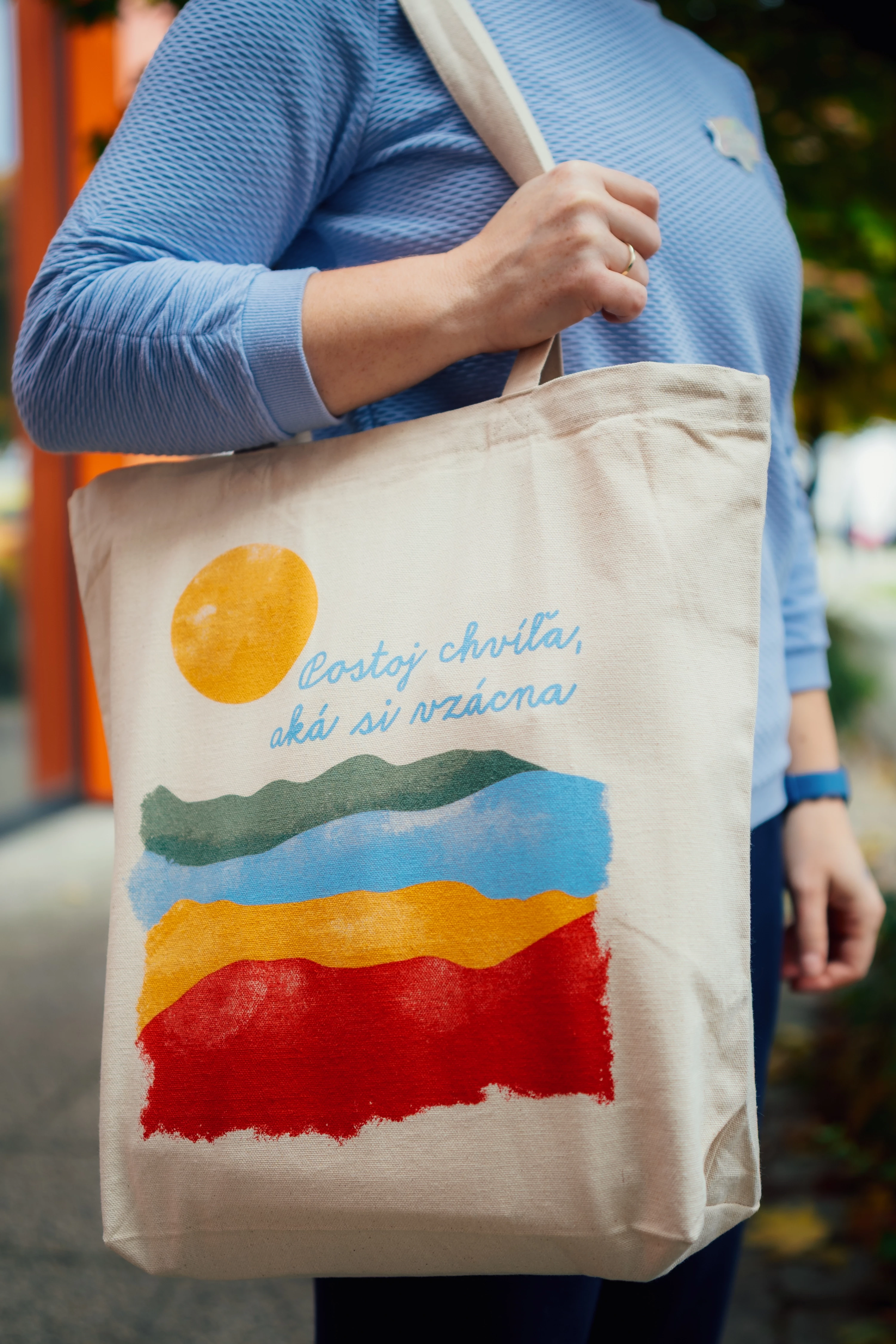 Plátená taška - Postoj chvíľa, aká si vzácna