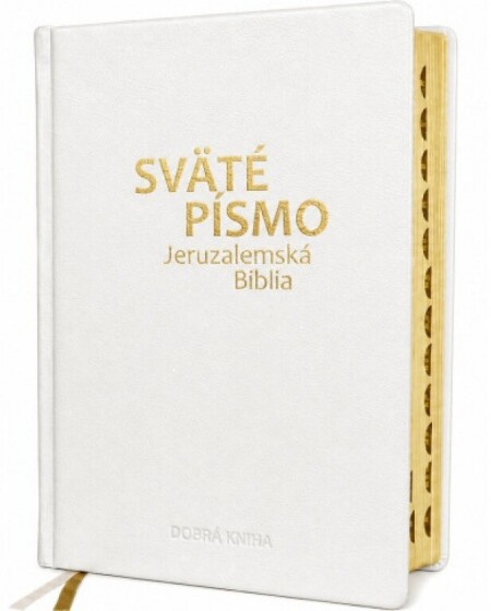 Sväté písmo - Jeruzalemská Biblia, veľký formát, biela obálka so zlatorezom